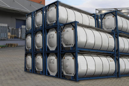 Hydrochloric Acid in ISO liquid Storage containers